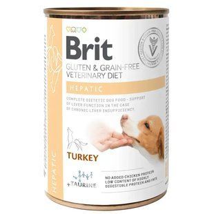 Вологий корм для собак Brit GF Veterinary Diet Hepatic 400 г - індичка 100275/6030/6 фото