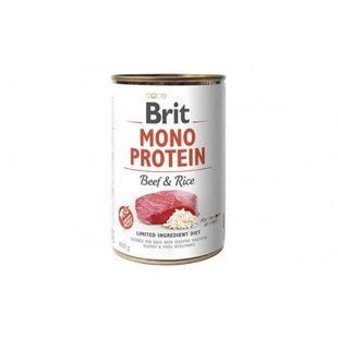 Корм вологий Brit Mono Protein Beef and Rice для собак з яловичиною та рисом 400 г 100832/100054/9735/6 фото