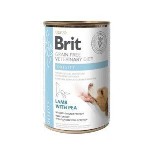 Вологий корм для собак Brit GF Veterinary Diet Obesity 400 г - ягня та горох 100283/6115/6 фото