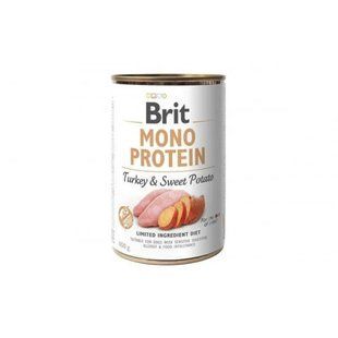 Корм вологий Brit Mono Protein Turkey and Sweet Potato для собак з індичкою та бататом 400 г 100837/100056/9759/6 фото