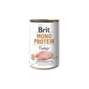 Корм вологий Brit Mono Protein Turkey для собак з індичкою 400 г 100838/100060/9780/6 фото