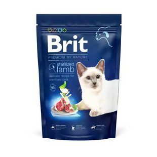 Сухий корм для котів Brit Premium by Nature Cat Sterilized 1,5 кг - ягня 171855 фото