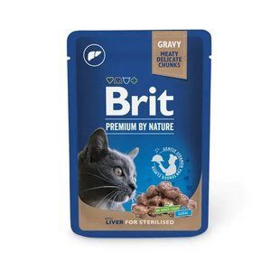 Корм вологий Brit Premium Liver for Sterilised д/стерилізованих котів печінка 100 г 111832/24 фото