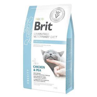 Сухий корм для котів Brit GF Veterinary Diet Obesity 2 кг - курка та горох 170967/528486 фото