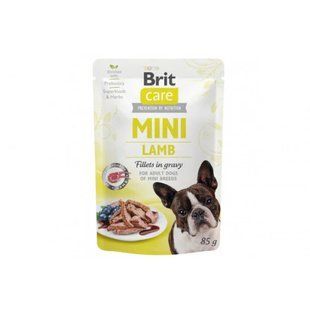 Вологий корм для собак малих порід Brit Care Mini pouch ягня в соусі 85 г 100910/100215/4401/12 фото