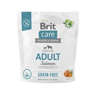 Сухий корм Brit Care Dog GRain-free Adult з лососем для собак малих і середніх порід 1 кг 172197 фото