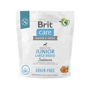 Сухий корм Brit Care Dog Grain-free Junior Large Breed для молодих собак з лососем 1 кг 172200 фото