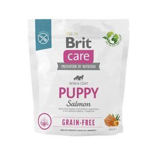 Сухий корм Brit Care Dog Grain-free Puppy беззерновий для цуценят (лосось) 1 кг 172194 фото