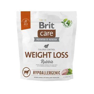 Корм сухий Brit Care Dog Hypoallergenic Weight Loss для собак із зайвою вагою гіпоалергенний з кроликом 1 кг 172224 фото