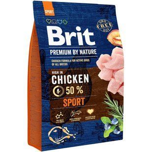 Сухий корм для собак Brit Premium by Nature Sport з куркою 3 кг 170848/6673 фото