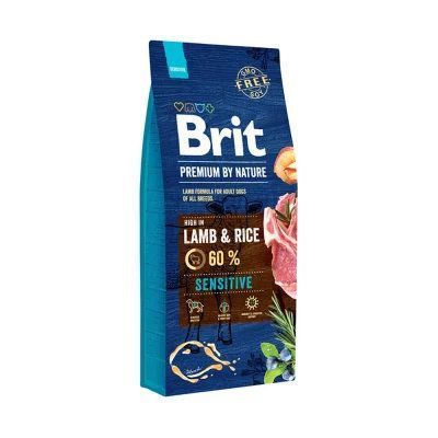 Корм сухий Brit Premium Dog Sensitive Lamb для собак з чутливим травленням з ягням 15 кг 170843/6628 фото