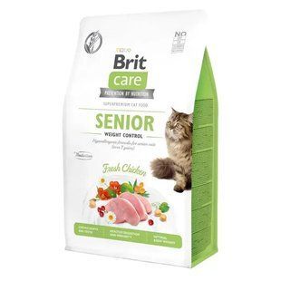 Сухий корм для котів Brit Care Cat GF Senior Weight Control 2 кг - курка 171315/0952 фото