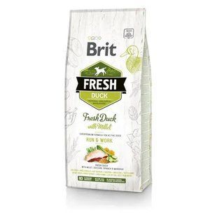 Корм сухий Brit Fresh Duck/Millet Active Run and Work для дорослих активних собак з качкою та пшоном 12 кг 170998/0823 фото