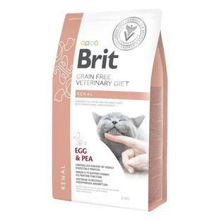 Сухий корм для котів Brit GF Veterinary Diet Renal 2 кг - яйце та горох 170958/528332 фото