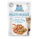 Вологий корм для кішок Brit Care Fillets in Jelly Pouch філе в желе з індичкою та креветками 85 г 100535/0570/12 фото 1