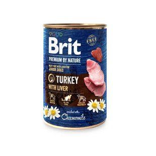 Вологий корм для цуценят Brit Premium By Nature Turkey 400 г з індичкою та індичою печінкою 100410/8577 фото