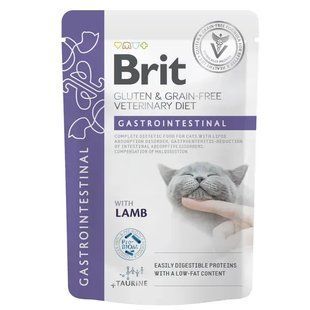 Вологий корм для котів Brit Veterinary Diet Gastrointestinal 85 г - ягня 101114_1/12 фото