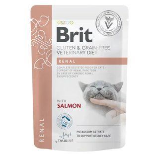 Вологий корм для котів Brit Veterinary Diet Renal 85 г - лосось 101113_1/12 фото