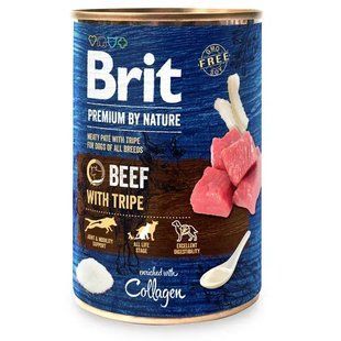 Вологий корм для собак Brit Premium by Nature 400 г з яловичиною та тельбухами 100413/8607 фото