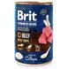 Вологий корм для собак Brit Premium by Nature 400 г з яловичиною та тельбухами 100413/8607 фото 1