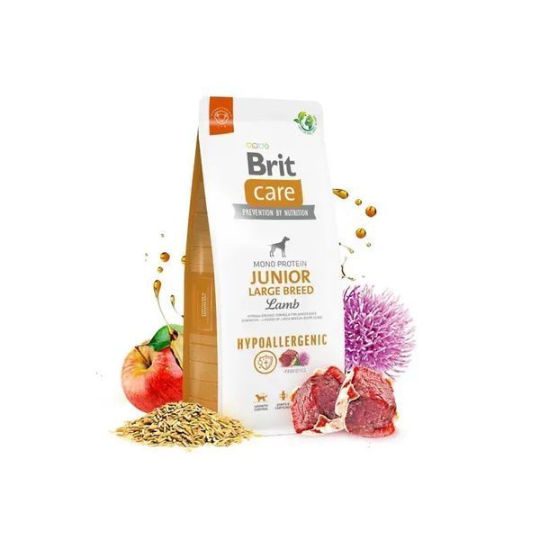 Корм сухий Brit Care Dog Hypoallergenic Junior Large Breed для молодих собак великих порід гіпоалергенний з ягням 12 кг 172218 фото