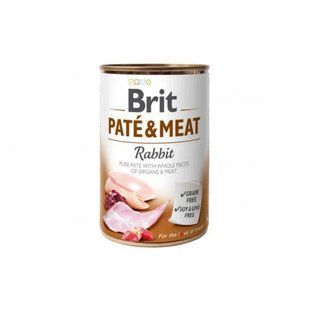 Вологий корм Brit Care Pate and Meat для дорослих собак з кроликом 400 г 100863/100076/0311/6 фото