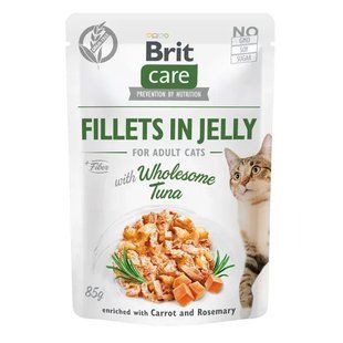 Вологий корм для кішок Brit Care Fillets in Jelly Pouch філе в желе з тунцем 85 г 100533/0556/12 фото