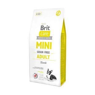 Корм сухий Brit Care Grain Free Mini Adult Lamb для дорослих собах мініатюрних порід з ягням 7 кг 170772/0121 фото