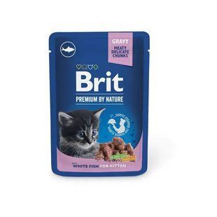 Корм вологий Brit Premium White fish for Kitten д/кошенят біла риба 100 г 111835/24 фото