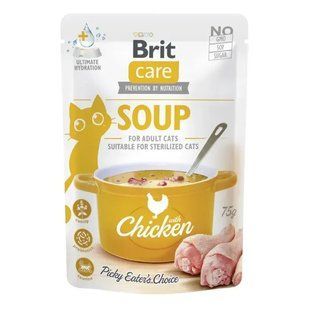 Вологий корм для котів Brit Care Soup pouch 75 г - курка 101152/15 фото