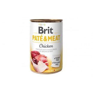 Вологий корм для собак Brit Pate & Meat Dog з куркою (консерва) 400 г 100859/100073/0281/6 фото