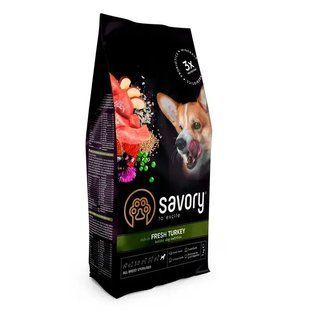 Cухий корм для собак Savory All Breed Sterilised 1 кг - індичка 31508 фото