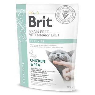 Сухий корм для котів Brit GF Veterinary Diet Struvite 400 г - курка та горох 170955/528288 фото