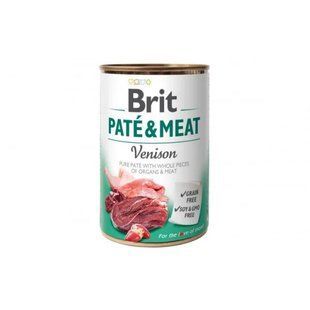 Вологий корм для собак Brit Pate & Meat Dog з олениною (консерва) 400 г 100866/100078/0328/6 фото
